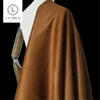 customer design caramel double faced 100% wool fabric ripple effect for coat