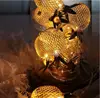 Retro Tropical Style cute and adorable pineapple string light shaped metal mesh lantern with warm white LED light