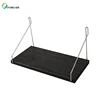 House Decorative Metal Framed Rack Wooden Wall Mounted Display Shelf