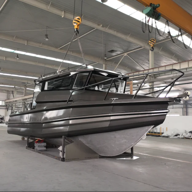 7.5m 25ft deep V hull aluminum Offshore fishing boat with CE Certification