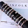 18 designs 18k Cheap Cuff Bangle Bracelets Charm Fashion Women Stainless Steel Bracelet Jewelry 2019 Amazon hot selling