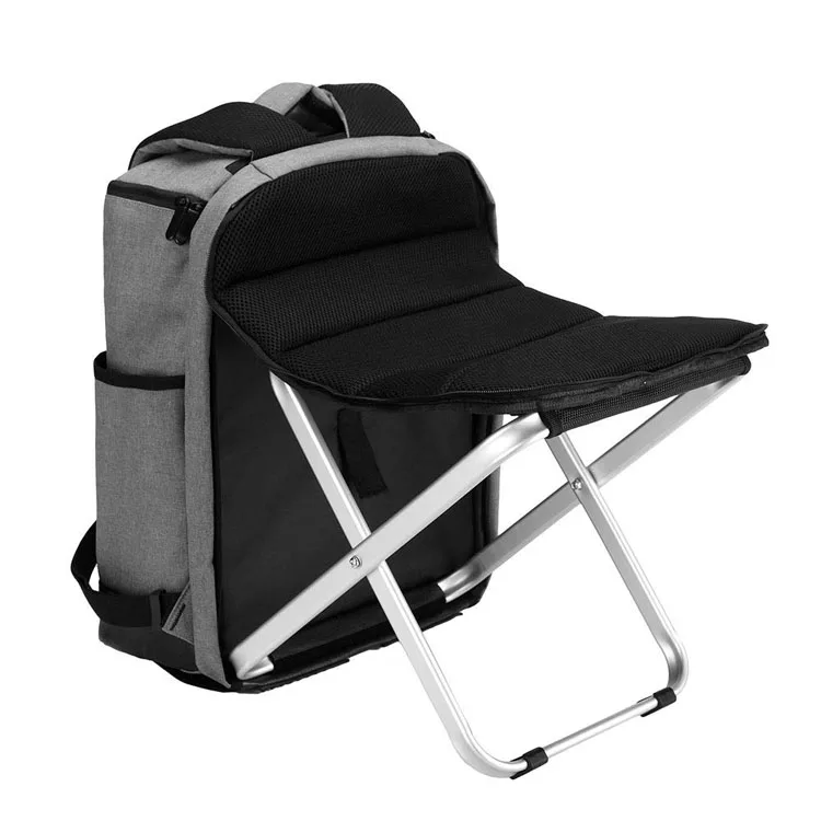 

Multi-Functional Large Capacity Shoulder backpack Bag Portable Folding Seat Beach Chair for Camping, Customized
