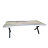 garden modern durable waterproof poly cement bench and Long table set