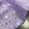 Lavender Moonlight Fabric with Sequin Spangle Lines , Purple Metallic Polyester Knitted Fabric for Dress