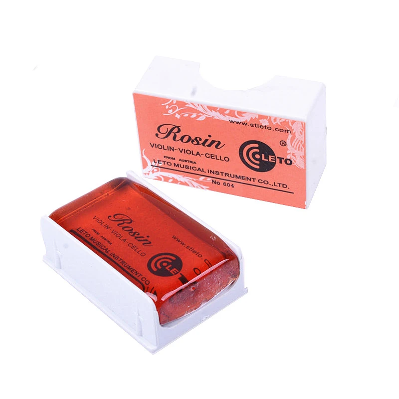 LETO Violin Viola Cello Square Rosin Red with Plasic Box