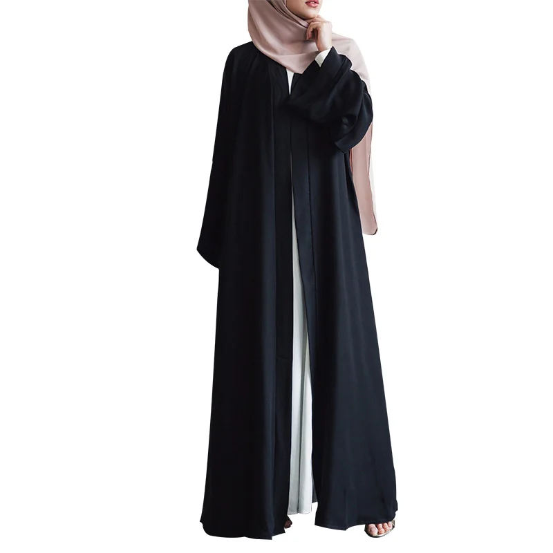 

Arabic Style Plain Open Muslim Abaya Islamic Clothing Outfit Kimono Abaya Muslim Dresses Dubai Abaya, Black/ gray/ red / green /olive /customized