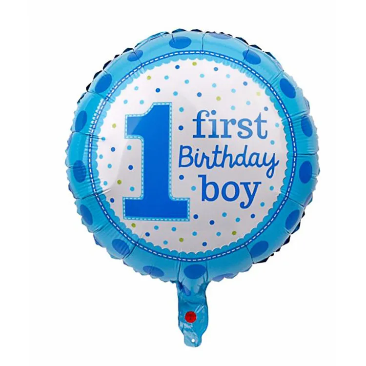 
5pcs/set 1st Birthday Baby Girl Baby Boy Foil Birthday Balloons 18inch Party Decoration for Baby Shower 