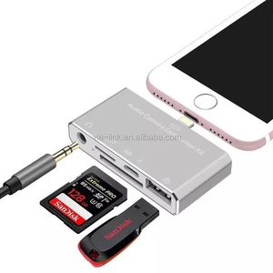 Lightning to OTG 5 1 Camera Card Reader iPhone iOS