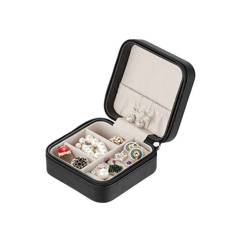 Small Girls Travel Jewelry Box Organizer Display Storage Case for Rings Earrings Necklace