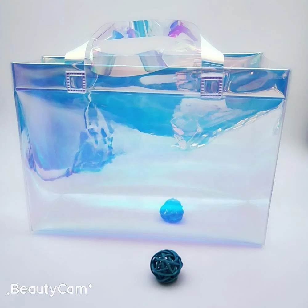 

direct factory ins hologram pvc beach handle toiletry bag