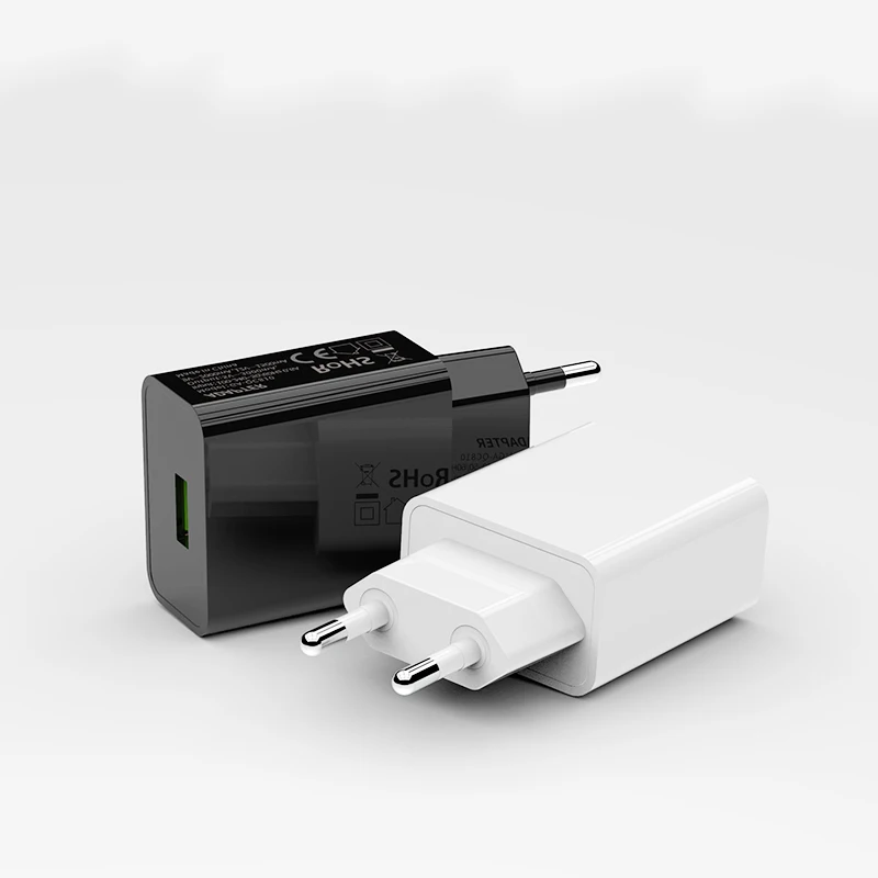 
QC3.0 European standard CE RoHS GS certified EU Quick charger for mobile phone USB charger Wall charger 