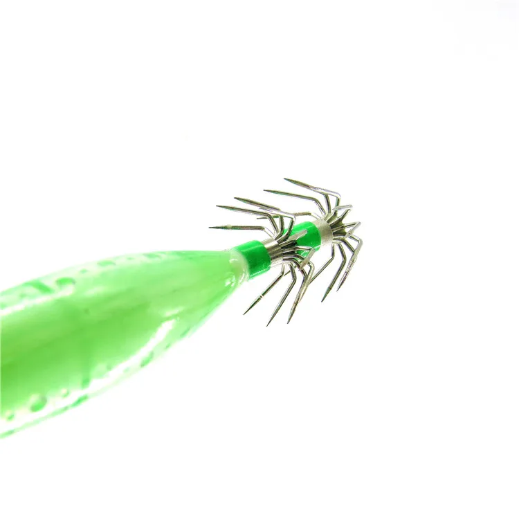 
green blue red orange banana shape luminous squid jigs squid hooks in indonesia and malaysia market 