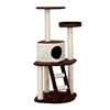 China factory design cat scratching tree with plush and sisal materials post cat scratcher