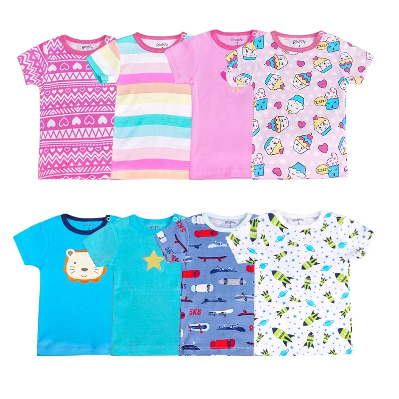 
China Supply Cheap High Quality Comfortable 100% Cotton Lovely T Shirt Baby Clothes 