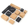 Wholesale Luxury Custom Logo Brown Kraft Paper Jewelry Gift Box
