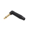 Accuracy Pro Audio QT202G-RP 1/4" Right Angle 6.35mm Jack Mono Rubber Paint Surface Audio Connector
