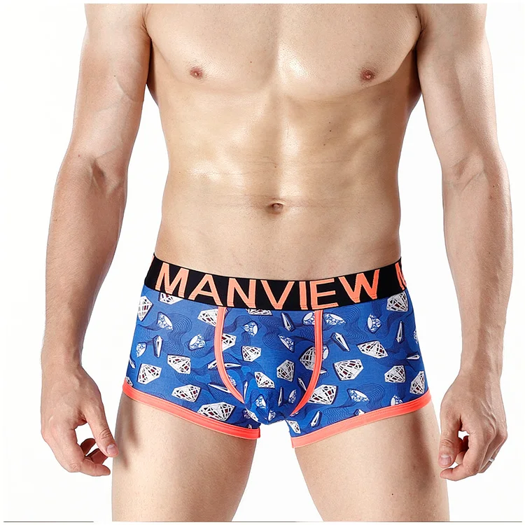 

Print male lingerie mens underwear shorts bamboo boxers for men, Print colors as photo