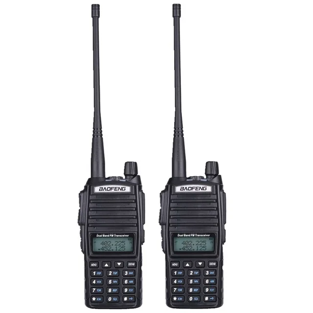 

bf UV-82 Walkie Talkie Dual PTT Portable VHF UHF Ham CB Radio Station UV82 Hunting Transceiver Two way Radio From Baofeng