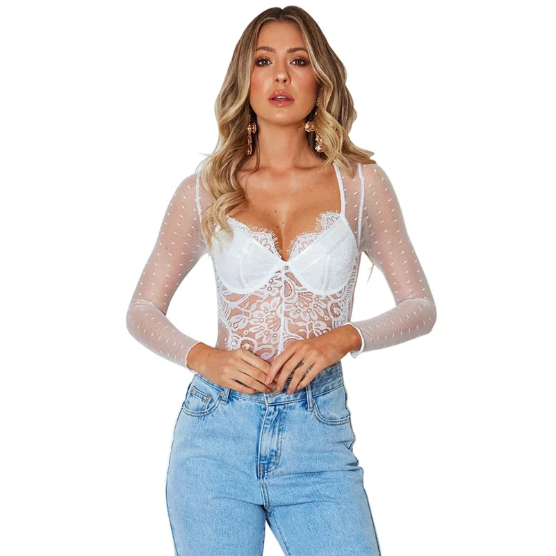 Decadent Lace Bodysuit Lingerie Transparent Women Bodysuit Sexy