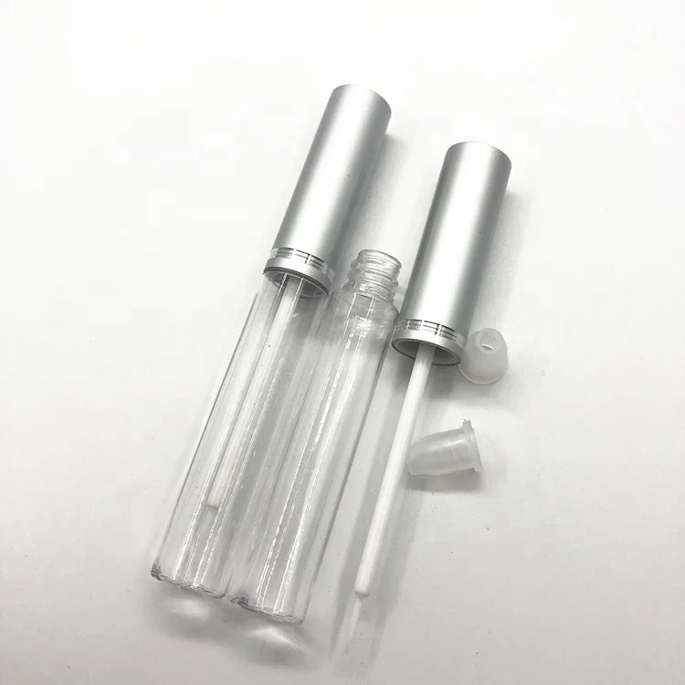 
5ml empty clear eyelash serum tube with silver cap ,empty best transparent eyeliner packaging bottle/ container 