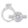 14K Yellow Gold Inner Shank Platinum Plated Silver Outside Shank 2ct Center 8mm H Color Heart Arrows Cut ring