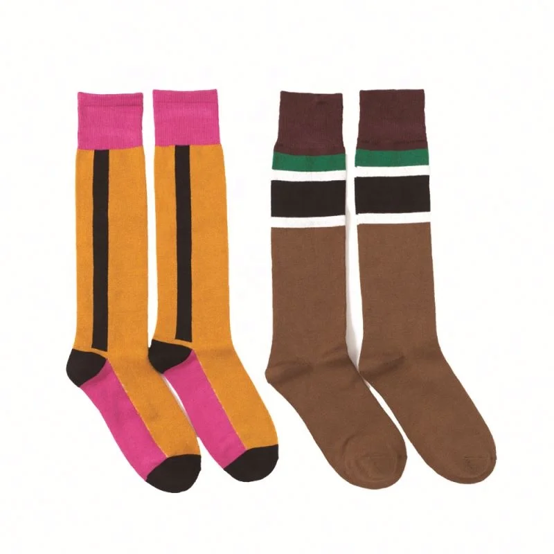 

Custom High Quality Women Colorful Patchwork Mirco Compression Soft Spring Warm Knee Socks, Picture