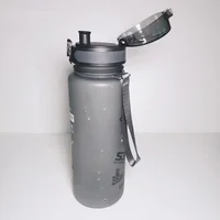 

1L 32oz Leak Proof Sports Water Bottle Frosting Bottle with Time Marker