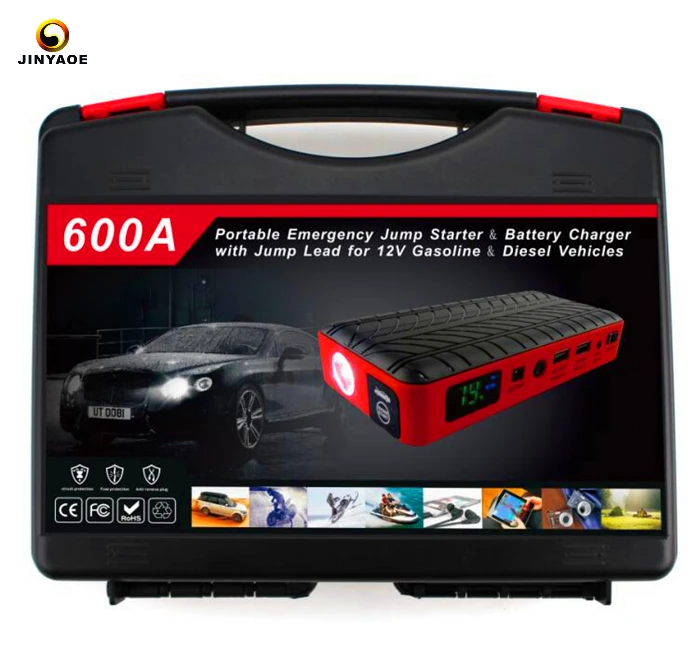 
2020 hot product Rugged Geek 18000mah 1000A powerbank jump starter with LCD 12v car jump start 