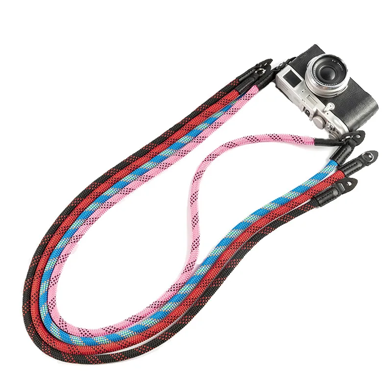 

Wholesale Custom Logo DSLR Nylon Shoulder Neck Rope Camera Strap with Leather Patch, 250 colors