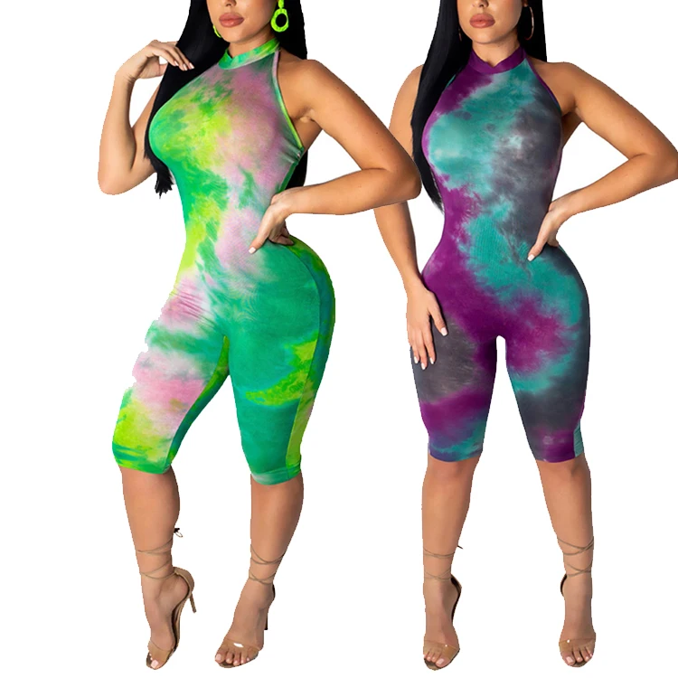 

Custom New Design Off Shoulder Summer Printed Women Plus Size Jumpsuits And Rompers