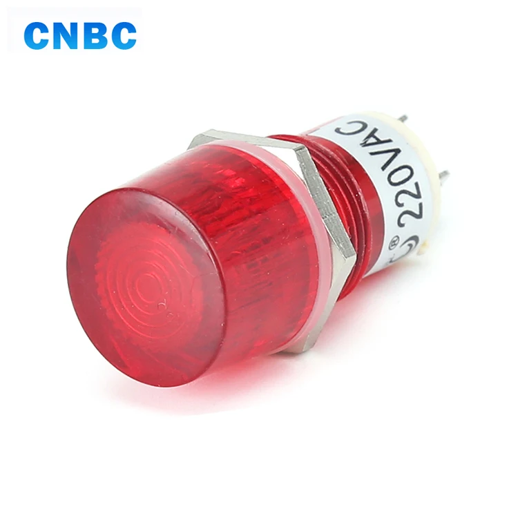 High quality 15mm diameter red green signal light 12v 220v 120v  led indicator light 24v neon signal lamp pilot light