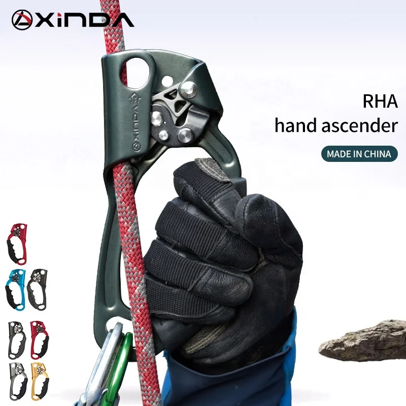 

XINDA 2019 latest high quality CE UIAA 7075 aluminium left and right hand ascender for work at height climbing, Multi