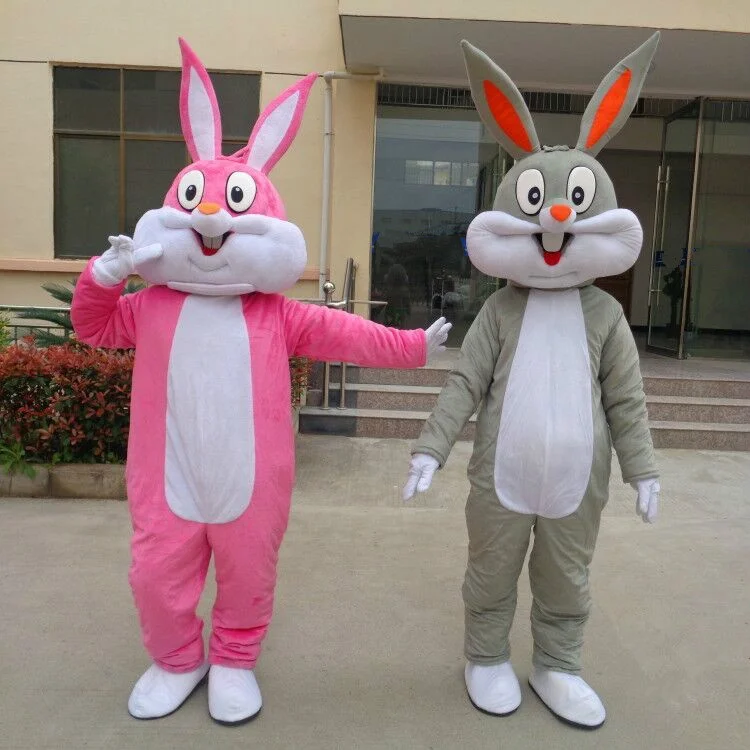 

Factory Cheap Bunny Cartoon Walking Mascot Costumes For Adults, N/a