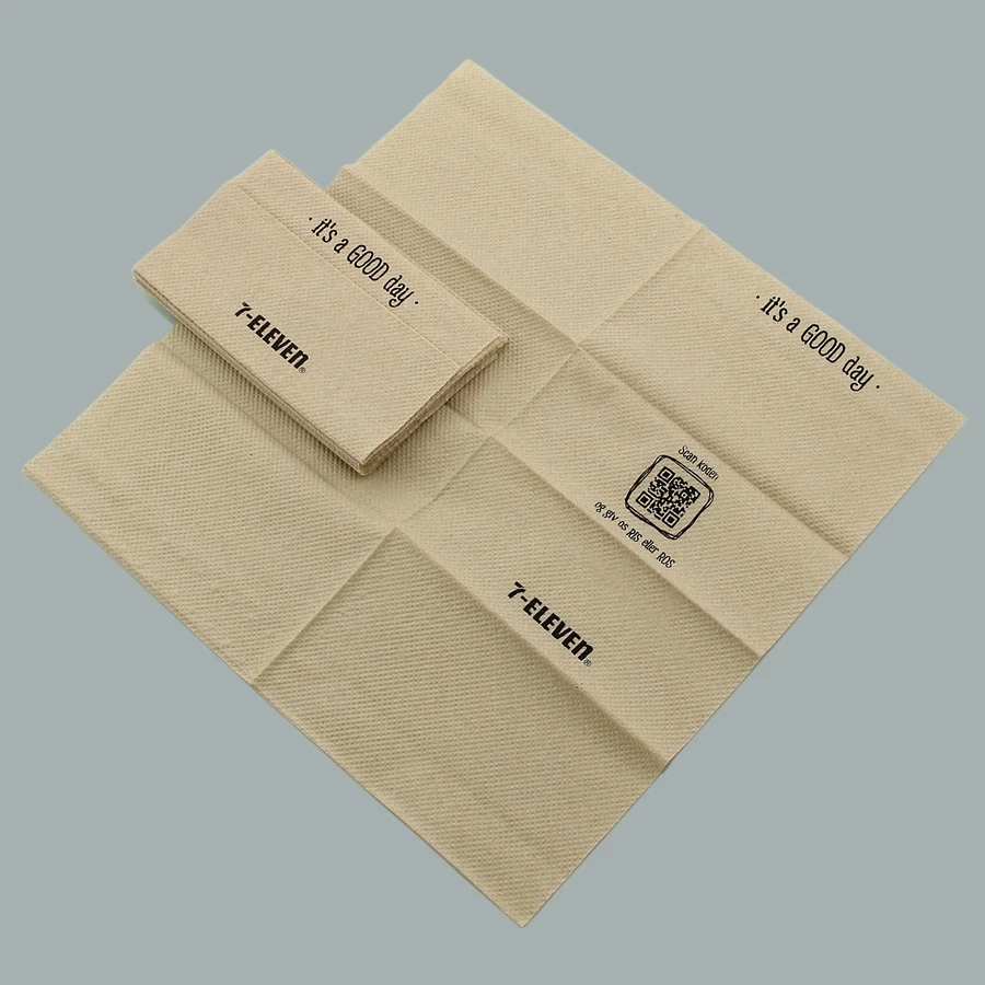 
biodegradable brown paper napkin Brown bamboo napkin 