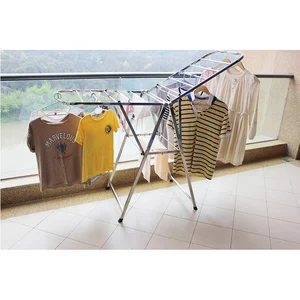 Image of High Quality Folding Indoor Stainless Steel Cloth Dryer Stand Foldable Hanging Laundry Airer
