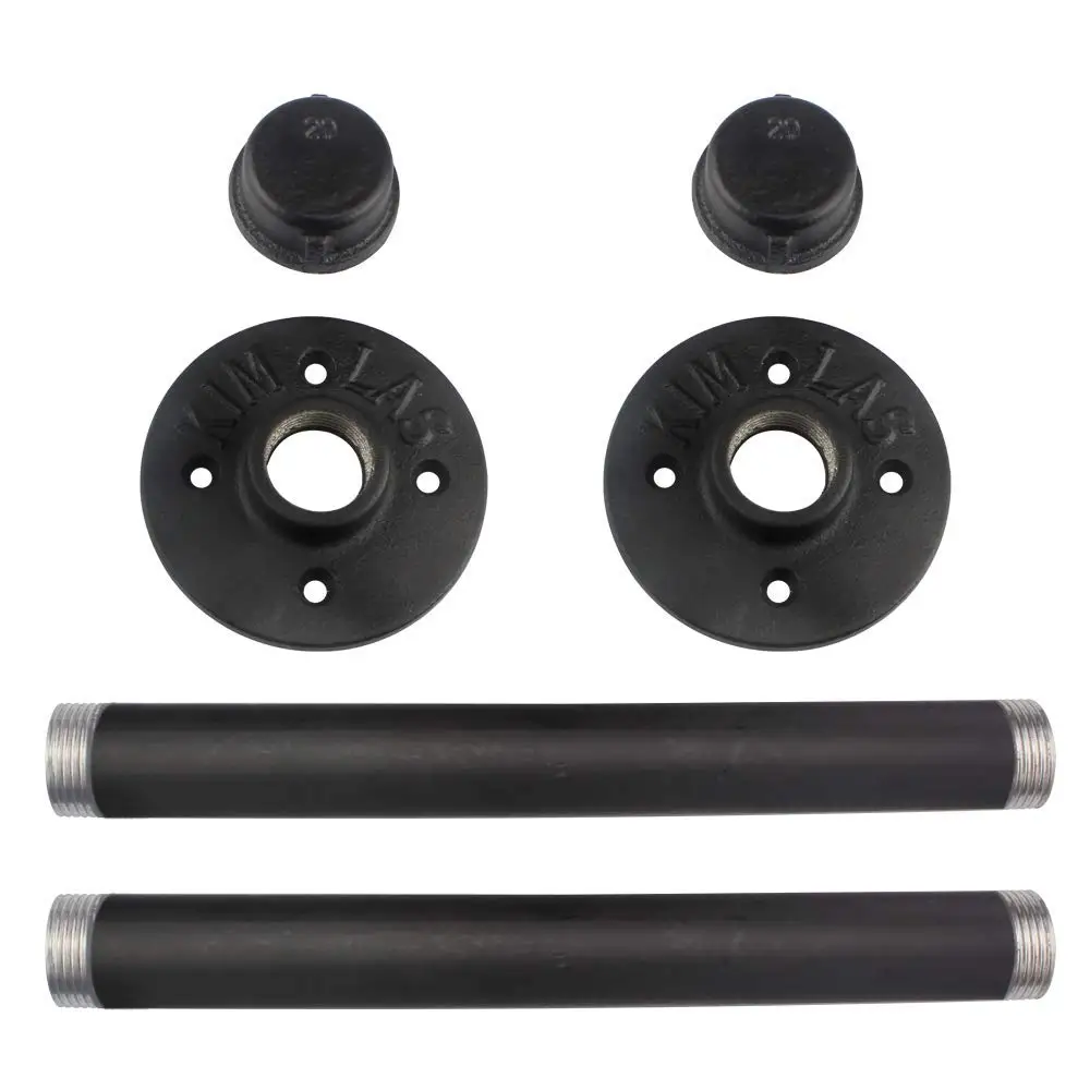 
6pcs Rustic Pipe Decor Industrial DIY Pipe Shelf Bracket for Wood Floating Shelf 