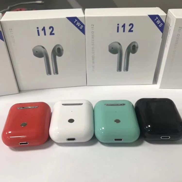 

Factory Customize Sports Waterproof Mini TWS I12 Wireless Earphone With Charging box