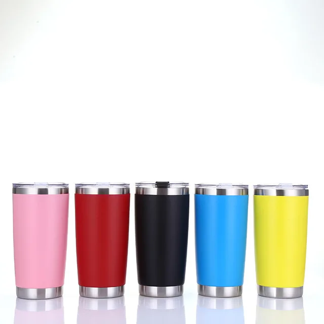 

20oz stainless steel tumbler Double wall insulated coffee tumbler with straw lid, Multi colors
