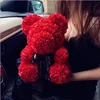 40cm Rose Bear Valentine Souvenir Gifts Teddy Bear with Transparent Gift Box Desk Decor