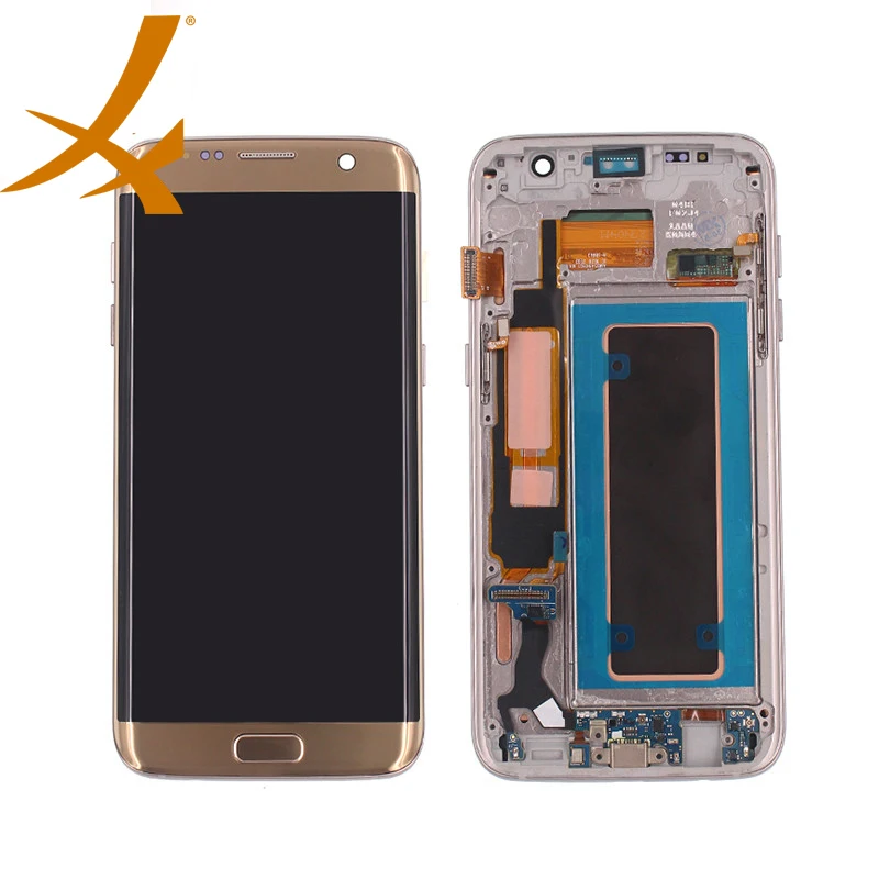 

Original LCD Display With Touch Screen Glass Digitizer For Samsung Galaxy S7 Edge G935 G935F LCD, Black white gold silver pink blue