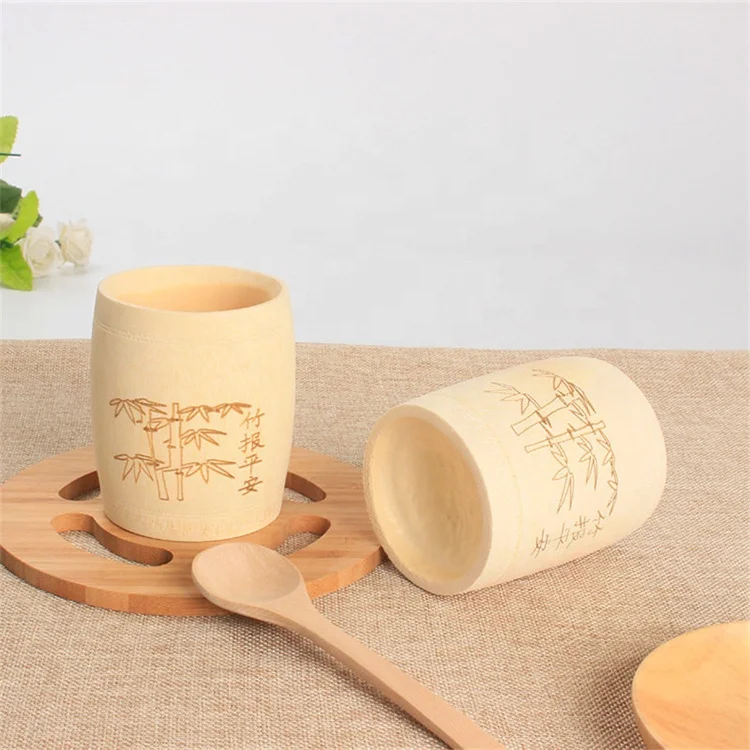 

Professional Wholesale Custom Engraving Embossed Logo Plastic Free 100% Natural Reusable Eco Friendly Coffee Cup, Narural