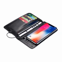 

PU Leather wireless Charging Wallet Power Bank 6800mah charger wallet with power bank