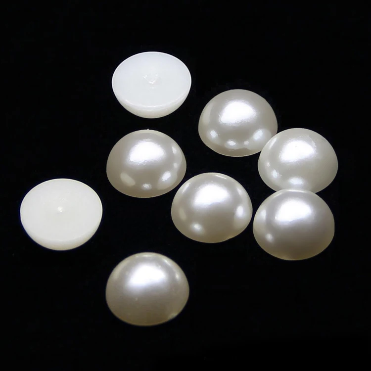 

1.5-14mm Half Cut Flat Back Pearls ABS Imitation Half Pearl Beads For DIY Decoration