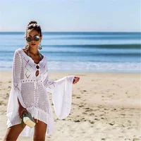 

Hot-selling fashion bikini crochet swimsuit cover up for women beach dress