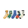 New literary fan at home cartoon Graffiti series socks custom socks with logo illustration ladies cotton socks
