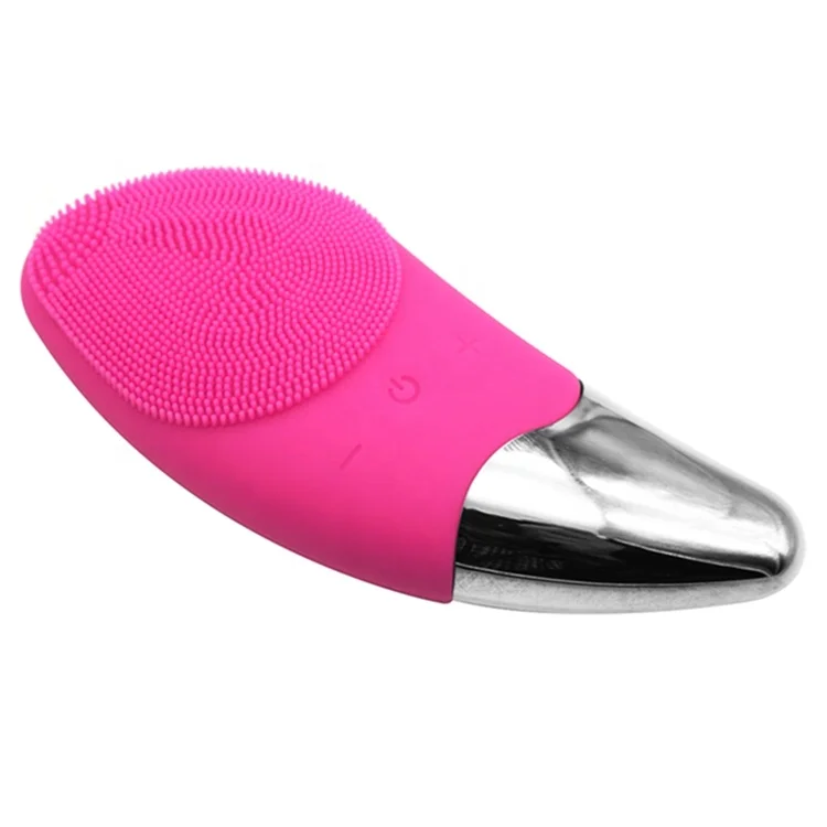 

Waterproof Silicone Face Skin Care Cleanser Electric Facial Cleansing Brush, Pink, rosered, green, blue