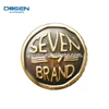 Brand Metal Shank Button Emboss Letters Custom Logo Tack Button Jeans Button for Garments Clothing Pants Blazers Apparel Boots
