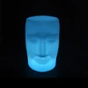Cool waterproof LED glow light head sculpture stool / fancy LED illuminnated face shape stool light