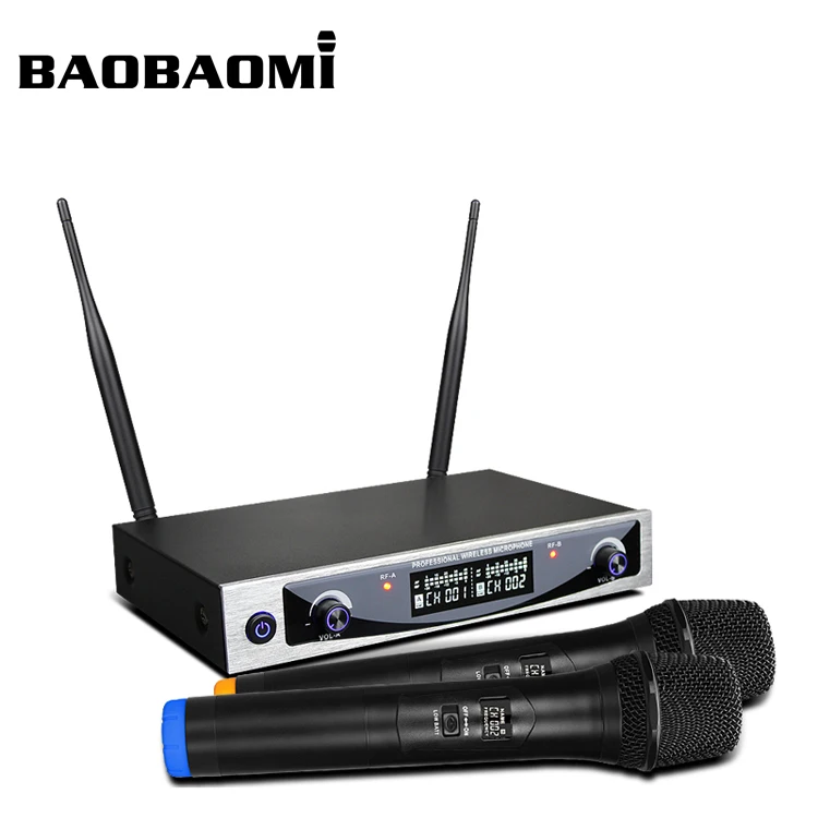 

Factory OEM Dynamic New style FM wireless microphone MU-898, Black