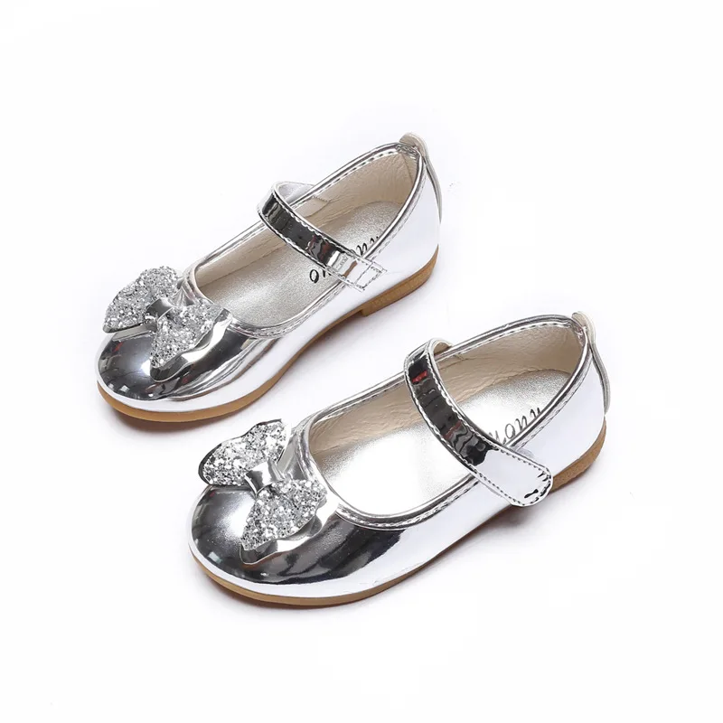 Manufacturer New Fashion Wholesale Children's Bow Knotted Leather Shoes Princess Girl Student Dance Shoes